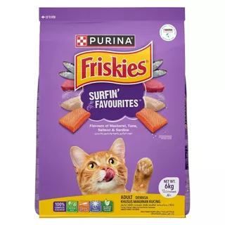 [เลือกรสชาติได้] Purina Friskies อาหารแมว 6 kg