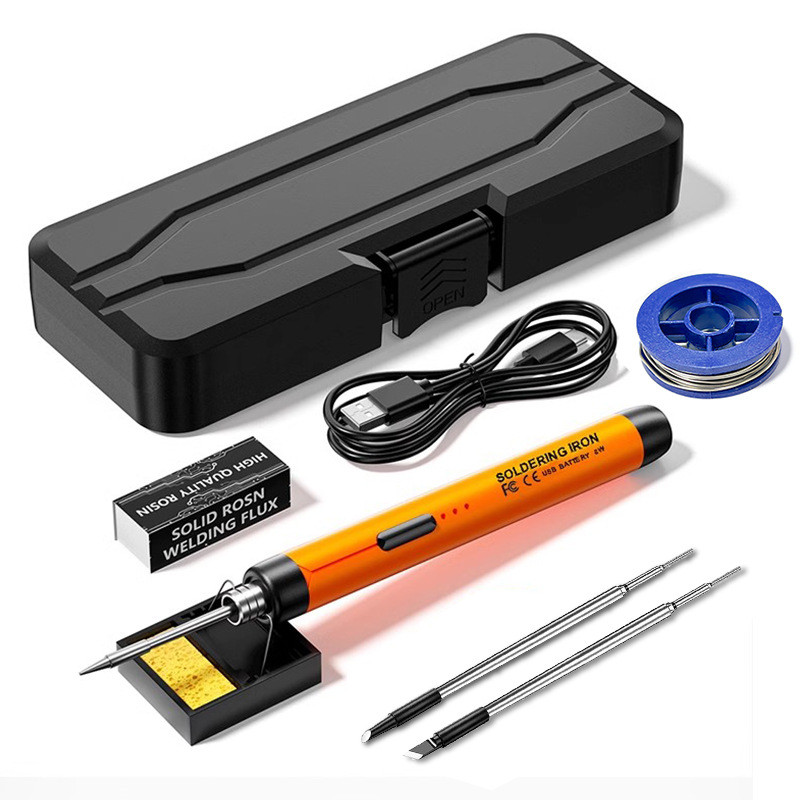 USB ชาร์จแบบพกพา 5V8W หัวแร้งไฟฟ้าเชื่อมซ่อม Mini ในครัวเรือน 800mAh ชุดหัวแร้ง ZW8N