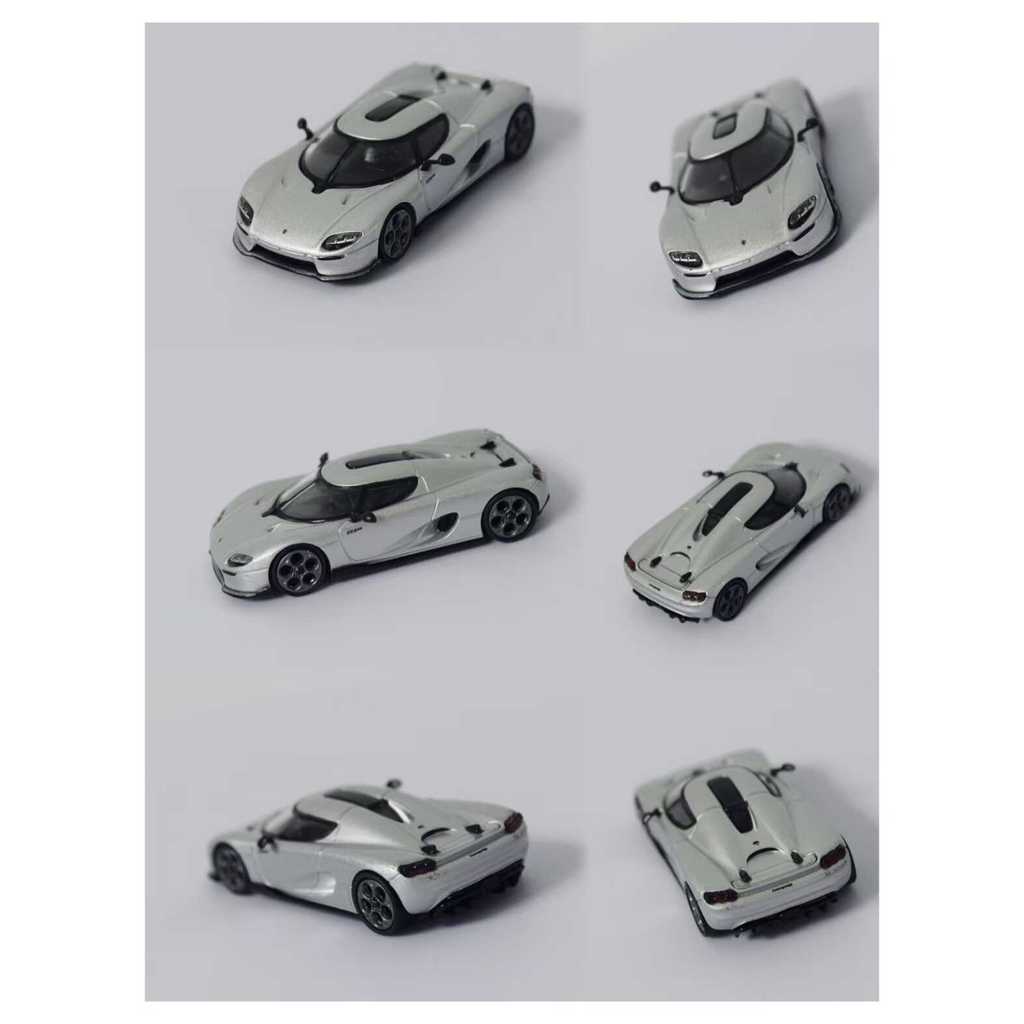 [โมเดลรถขายดี] TW Tarmac 1: 64 Koenigsegg CC850 โมเดลรถอัลลอย Silver Koenigsegg