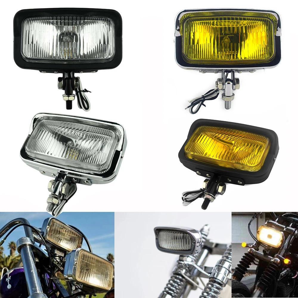 N2Motorcycle H3 Square Headlight Bottom Mount Headlamp Holder Adapter Universal For Harley Custom So
