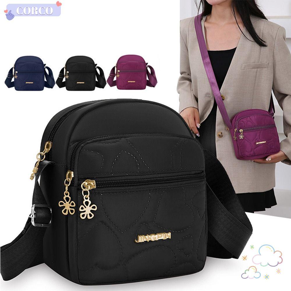 CORCO Messengers Bag, Nylon Multifunctional Small Square Bag, Fashion Multi-Channel Crossbody Mobile