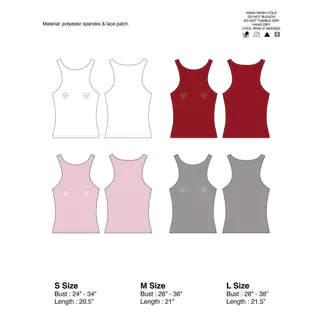 Piccoro - Sweet Heart Tank เสื้อกล้ามแปะหัวใจ
