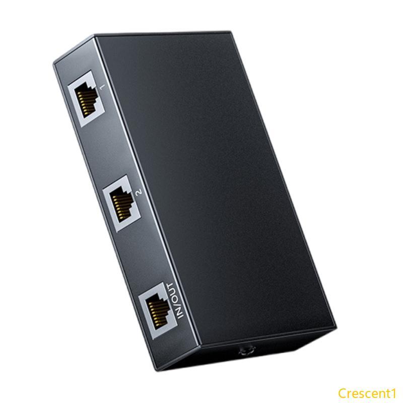 Crescent1 2 in 1 Out หรือ 1 in 2 Out RJ45 Networking Switching Ethernet 2 Way Port Share Adapter RJ4