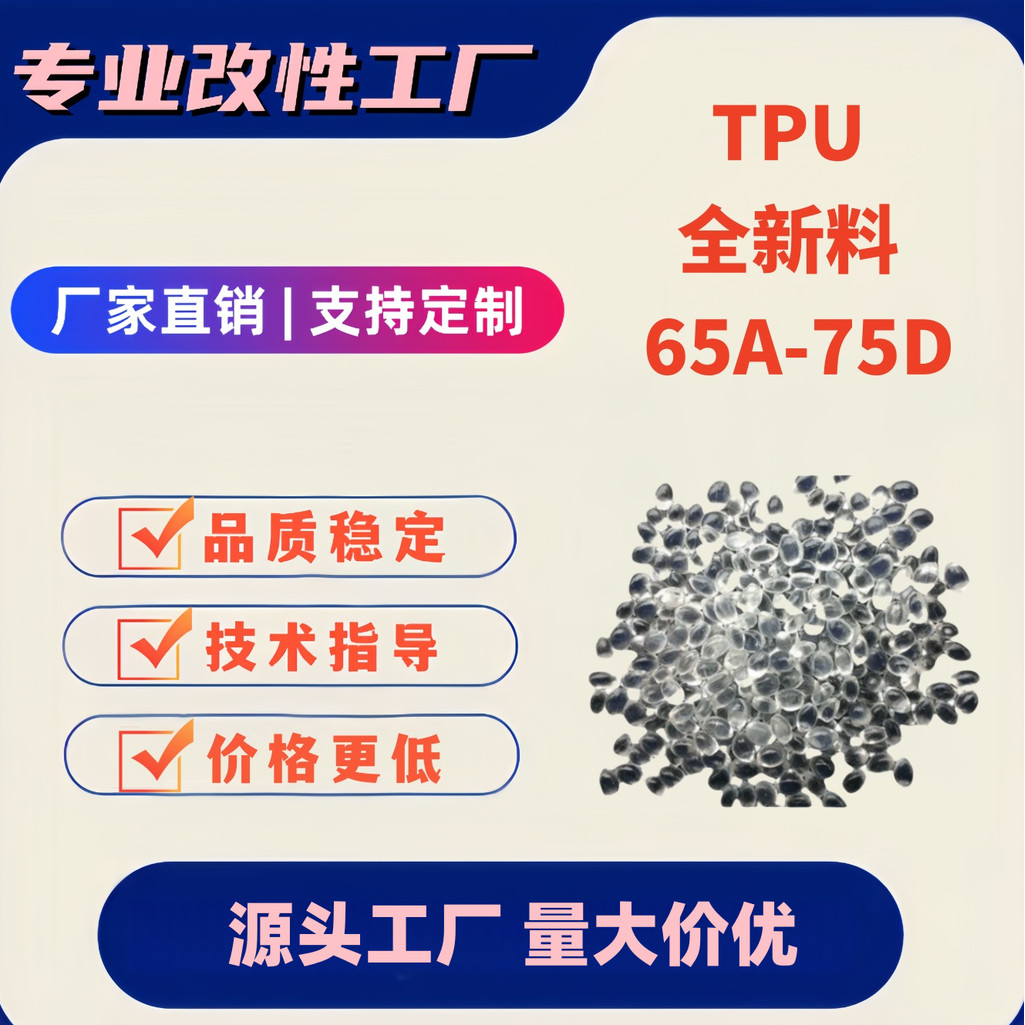วัสดุใหม่ดัดแปลง TPU โปร่งใส 6075A80A85A90A95A64D72D Polyurethane Elastomer อนุภาคขนาดเล็ก