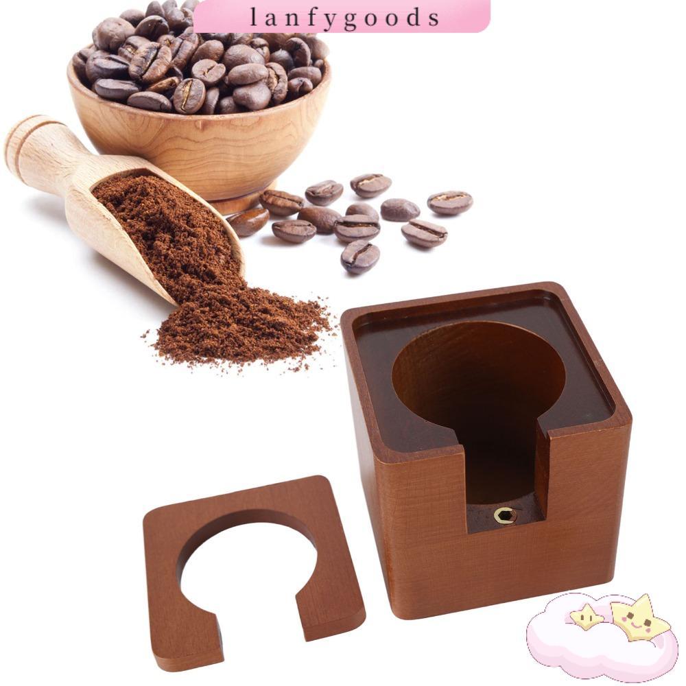 LANFYGOODS ที่วางแทมเปอร์กาแฟ, วัสดุไม้ Universal Fit Coffee Filter Tamper Stand, 51mm 53mm 54mm 58m