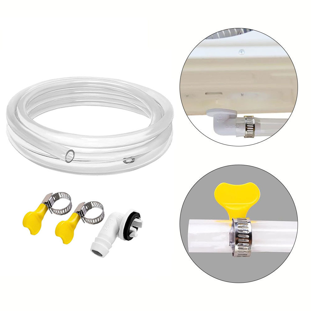 【SWTDRM】Drain Pipe A/C Drainage Set Drain Hose With Clamps With Hose Connector