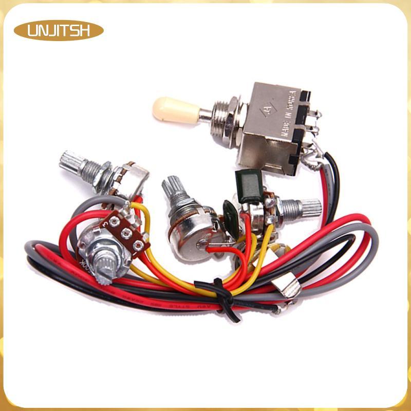 [unjitsh] 1 ชุดกีตาร์สายไฟ Pickup Selector A500K500K Potentiometers หม้อ 2A683J B