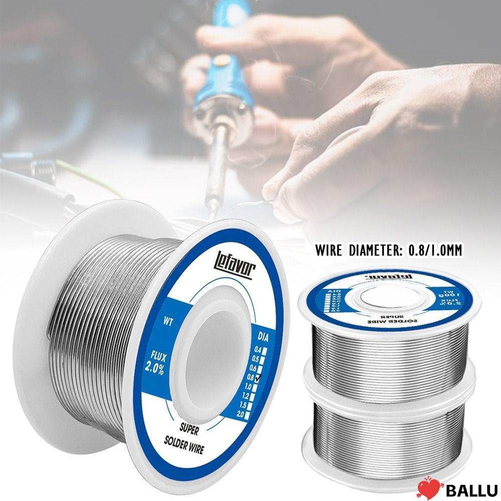 BALLU Corel Solder,No-clean FLUX 2.0% ลวดเชื่อมอุณหภูมิต่ํา,ทนทาน 20g 50g 100g 0.8 1.0mm Low-melting