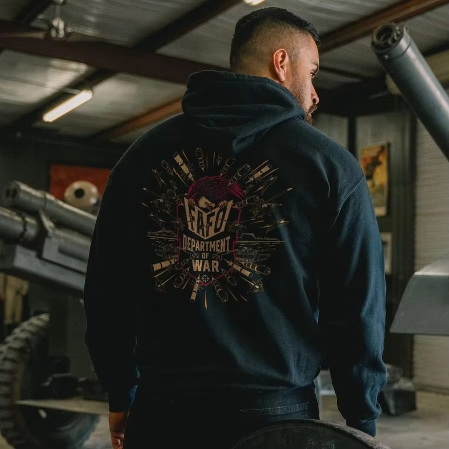 2026 Department of War Hoodie - Black – Grunt Style Graphic Cotton High-end Luxury Unisex Style Both