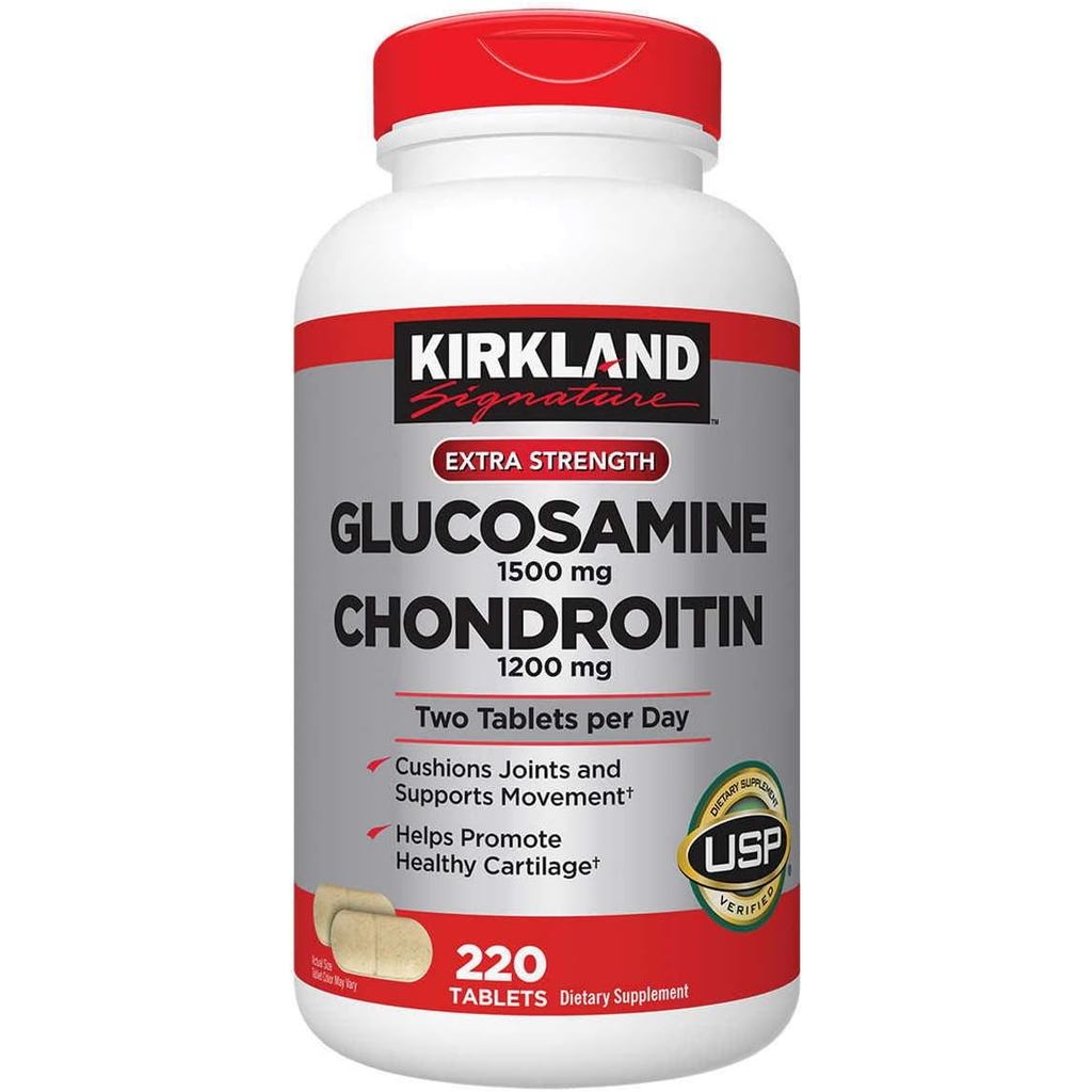 Kirkland Signature Glucosamine & Chondroitin 220 เม็ด (2 แพ็ค)
