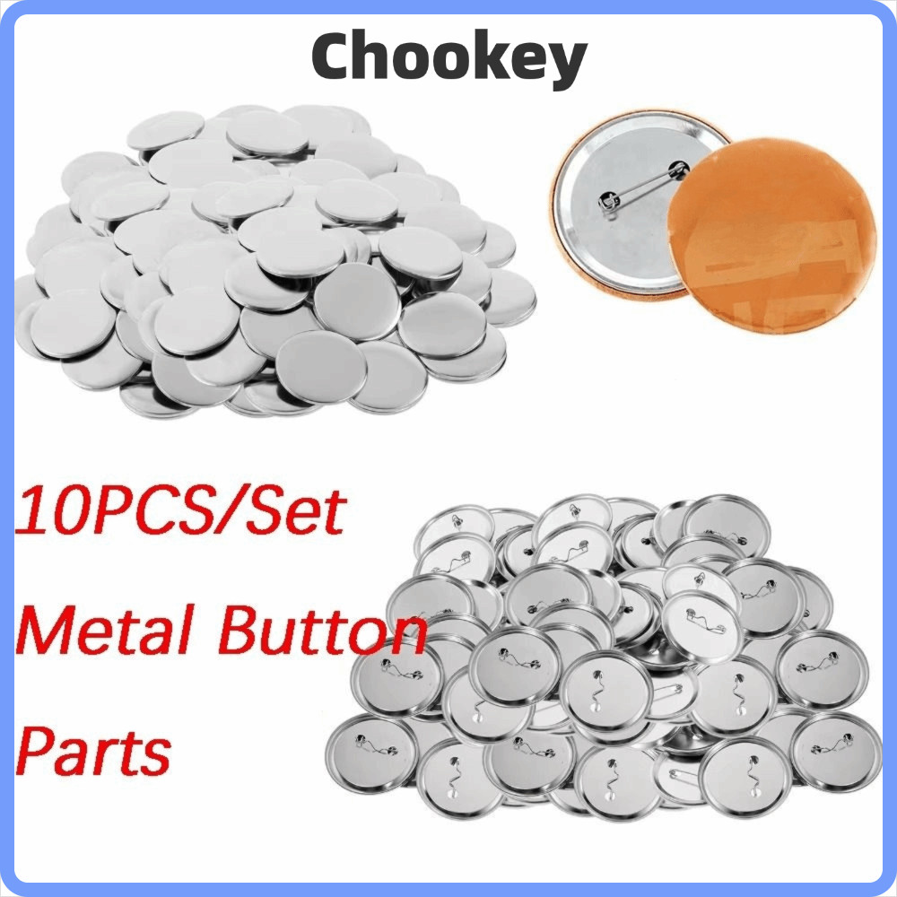 CHOOKMY 10 ชิ้น Badge Maker อะไหล่,มือกดรอบป้ายโลหะ DIY วัสดุ, 44 มิลลิเมตร/58 มิลลิเมตร Pin Maker อ