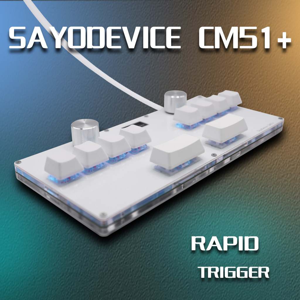 SayoDevice CM51+ Rapid Triggerxing Shaft เกมคอนโซล盘自定 OSU DJMAX优