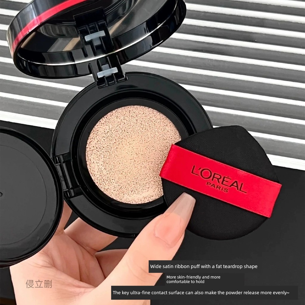 พัพแต่งหน้า cushion LOreal Black Fatty Cushion คอนซีลเลอร์ควบคุมความมัน Matte Cushion Foundation Rep