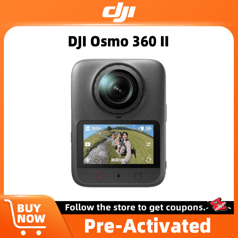 DJI Osmo 360 II 8K 360° กล้อง 8K/60fps HDR วิดีโอแบบพาโนรามา 105GB ผู้ใช้เก็บในตัว-เปลี่ยนเลนส์แบบถอ