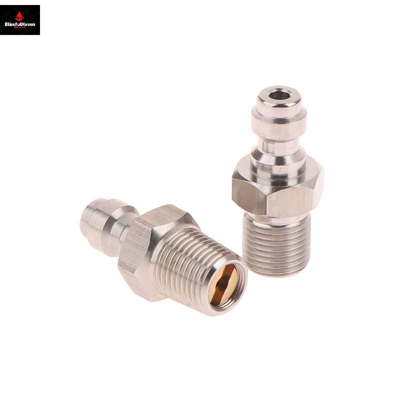 ขั้วต่อชาย 8 มม.ชายเกลียว Qui Connect วาล์ว PCP บรรจุวาล์ว M10x1 1/8NPT 1/8BSPP สําหรับปั๊มแรงดันสูง
