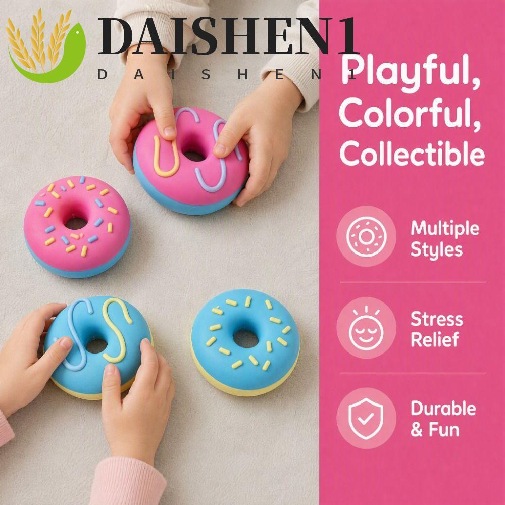 DAISHEN1 Donut Slow Rebound ของเล่น, Donut Shape Soft TPR Donut Squeeze ของเล่น, จําลองอาหารขนมหวานส