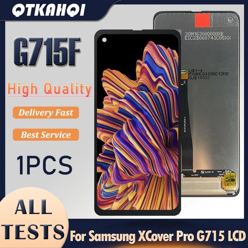 SAMSUNG 6.3 "สําหรับSamsung XCover Pro G715 SM-G715FN/DS SM-G715F SM-G715U SM-G715WจอแสดงผลLCD Touch