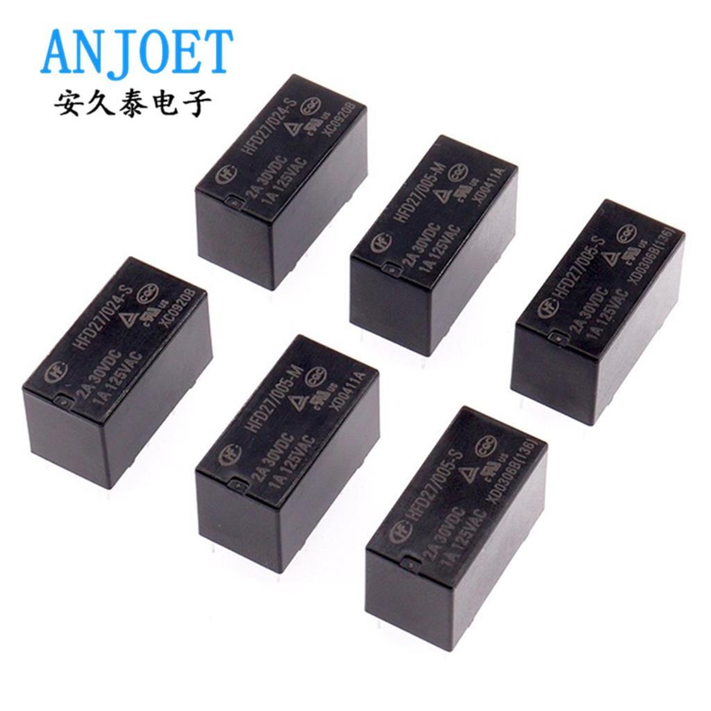 รีเลย์สัญญาณเดิม HFD27/012-S HFD27/024-M 005 2A 8 Pins 5/12/24VDC