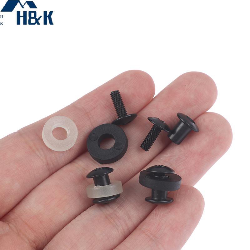 [H&K] 6 ชุด Bla Steel Short Post Chicago Screw Set Cross Head เหมาะสําหรับ DIY Kydex {th}