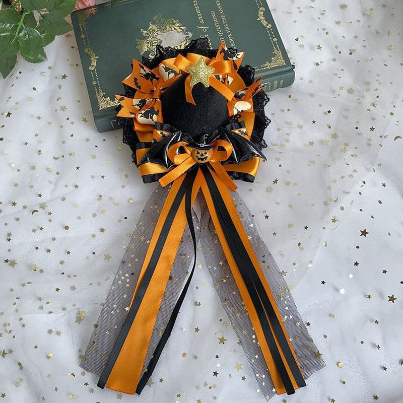 Lolita Halloween Accessories กิ๊บติดผมสีฟักทอง Lolita Top Hat/Iuet