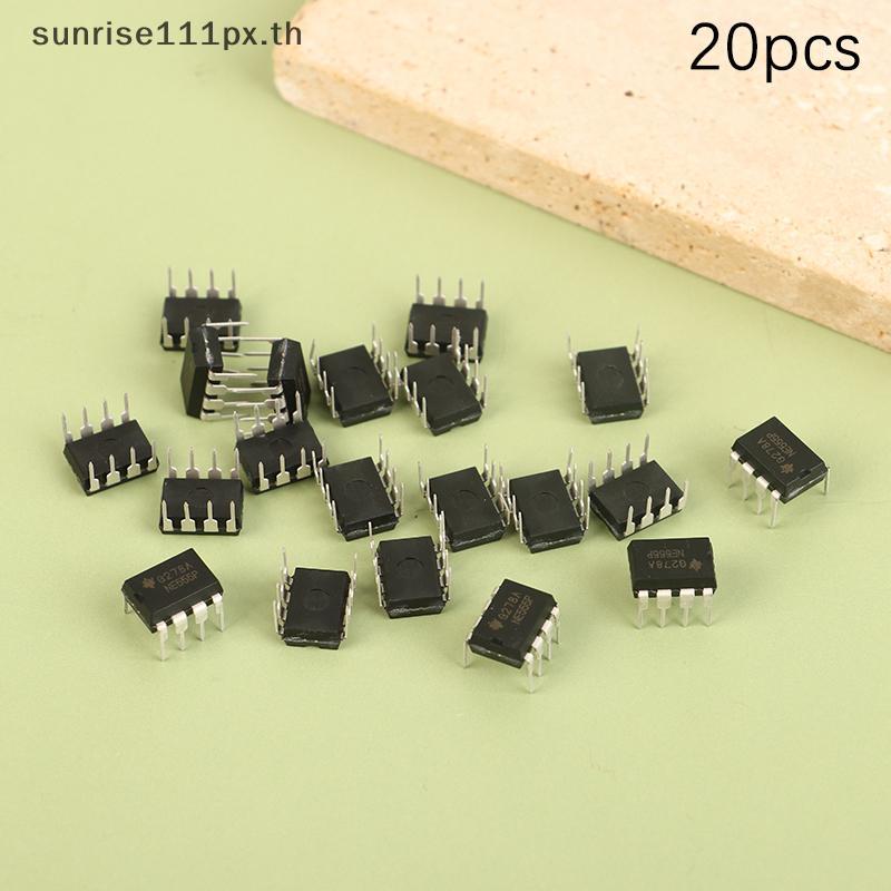 SRTH 20 ชิ้น NE555 NE555P Integrated IC Direct Plug DIP-8P Base Circuit Chip Electronicponents .