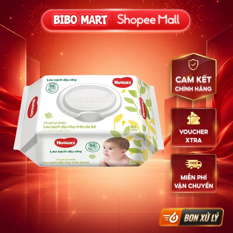 [MALL] Huggies gentle moisturizing wet wipes 80 ชิ้น - BM001.7