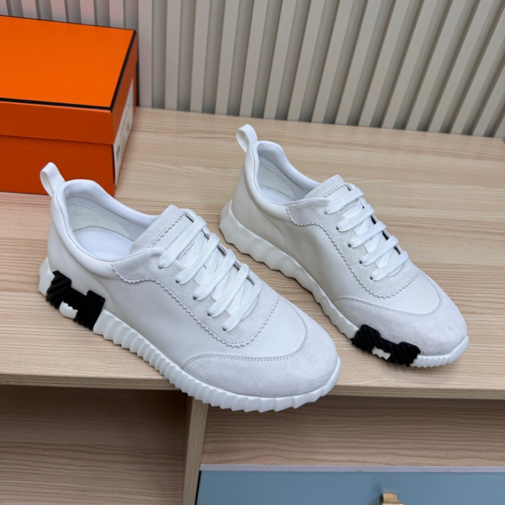 D9XY HER// Cowhide sports sneakers, breathable mesh, stylish and comfortable casual shoes for men