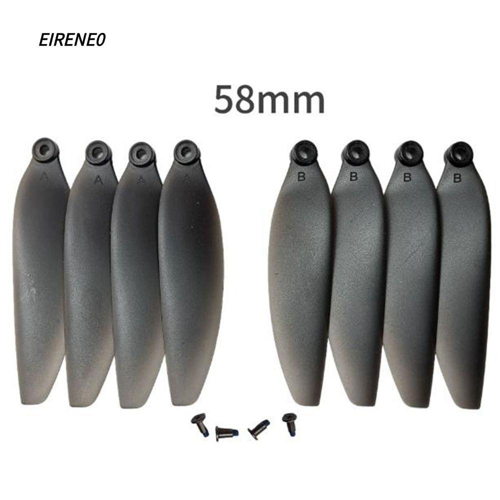 EIRENE0 รีโมทคอนโทรล Drone อะไหล่, Universal สีดําพับใบพัด, 58 มม./66 มม.พลาสติก Quadcopter อะไหล่ใบ
