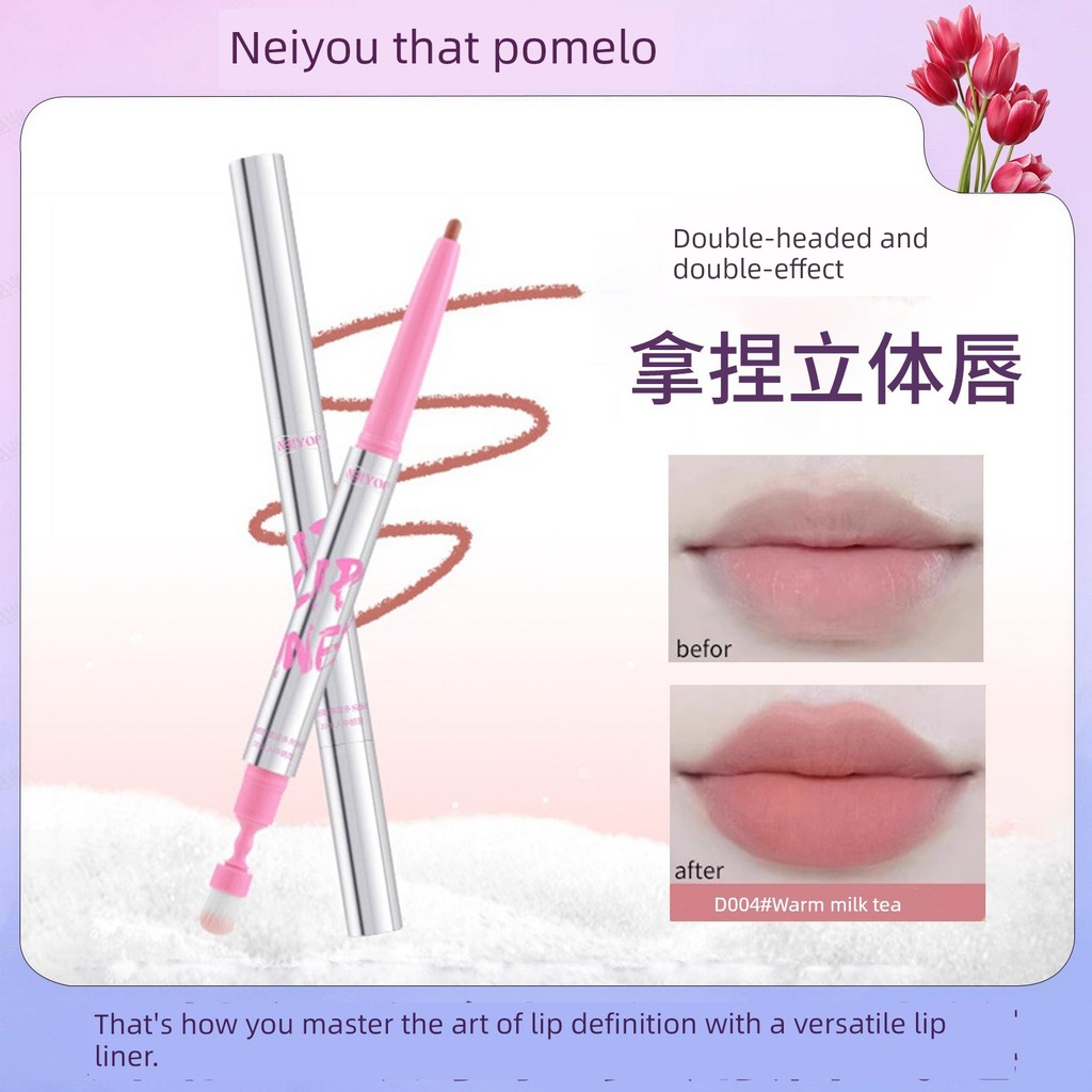 ลิปคาเกะ lipliner NEIYOU NEIYOU Double-Headed Lip Liner ลิปสติก Lip Enhancement Outline Lip Shape กั
