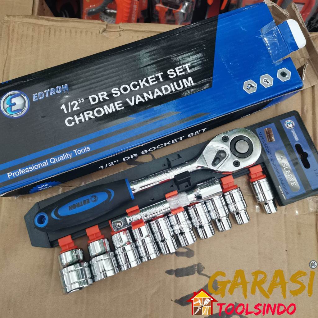 SOCKET WRENCH SET 12 ชิ้น 1/2" KAPUSI LARGE RATCHET SOCKET WRENCH SET