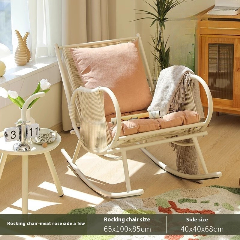 Living Room Recliner Chair Leisure Balcony Chair Lazy Sofa Rattan Chair Armchair Rocking Chair