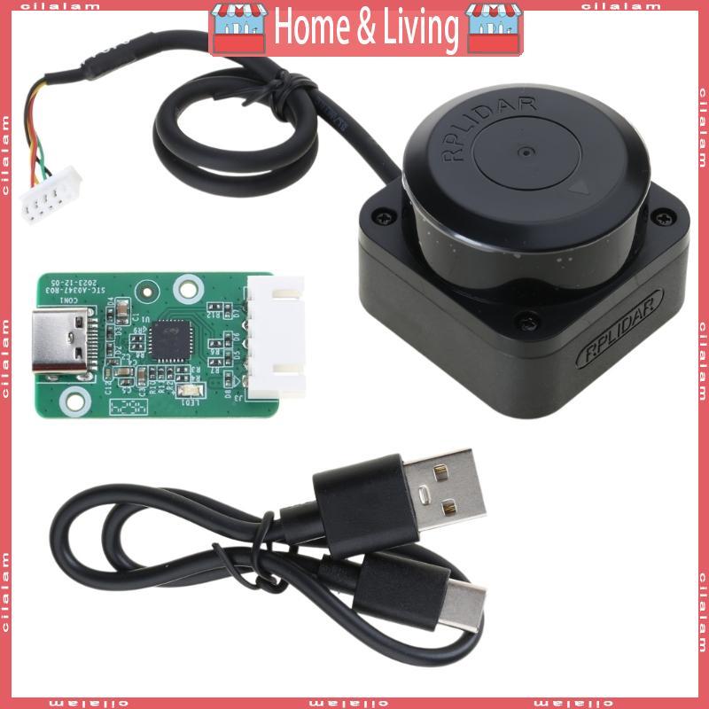 CI RPLIDAR C1 360 องศา 2D Lidar Sensor Scanning Radius Ranging โมดูลสําหรับ LIADR เซ็นเซอร์เครื่องสแ