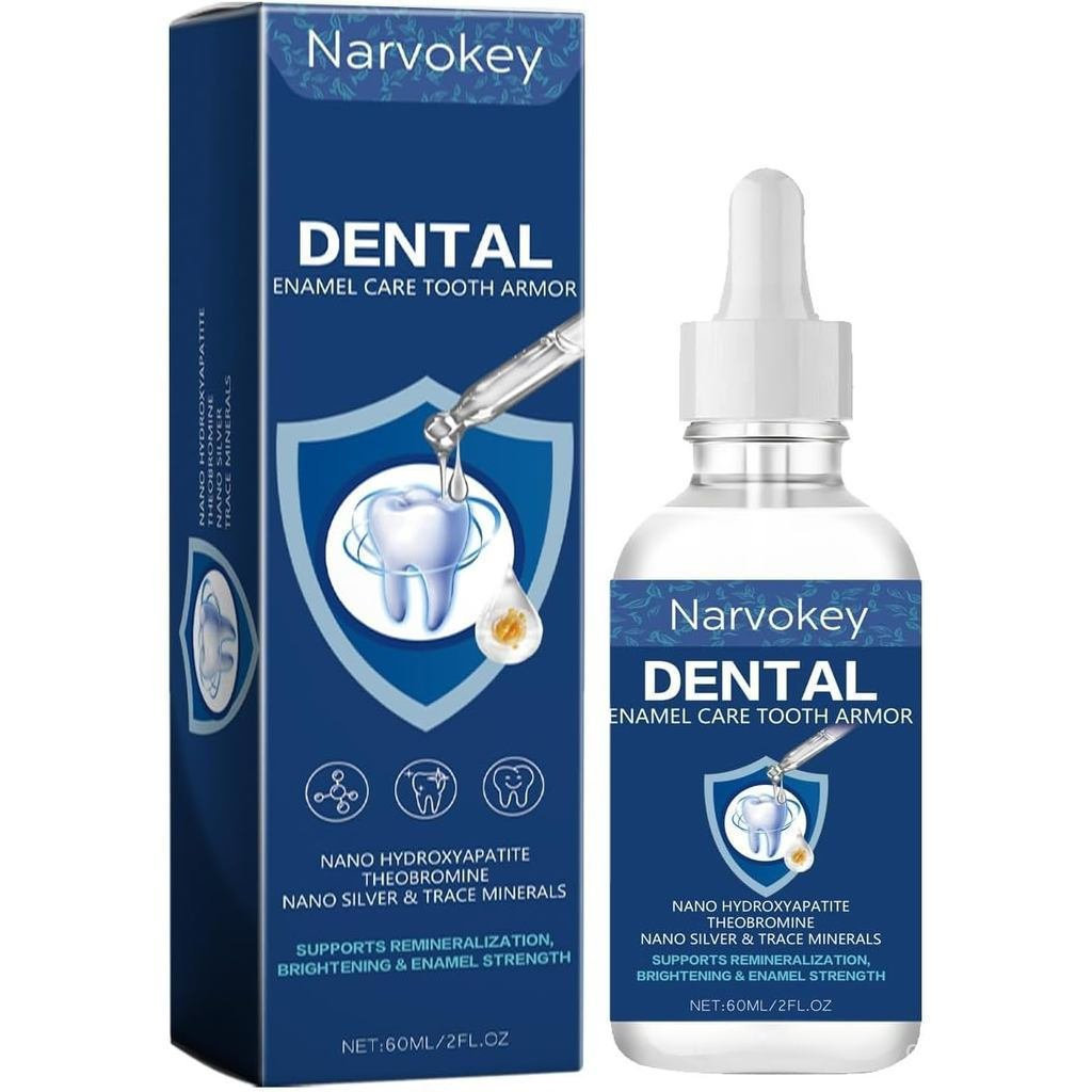 D9JK ToothArmorTransparentEnamelStrengtheningFormulaDropswithHydroxyapatiteforCavityDefenseandGumHea