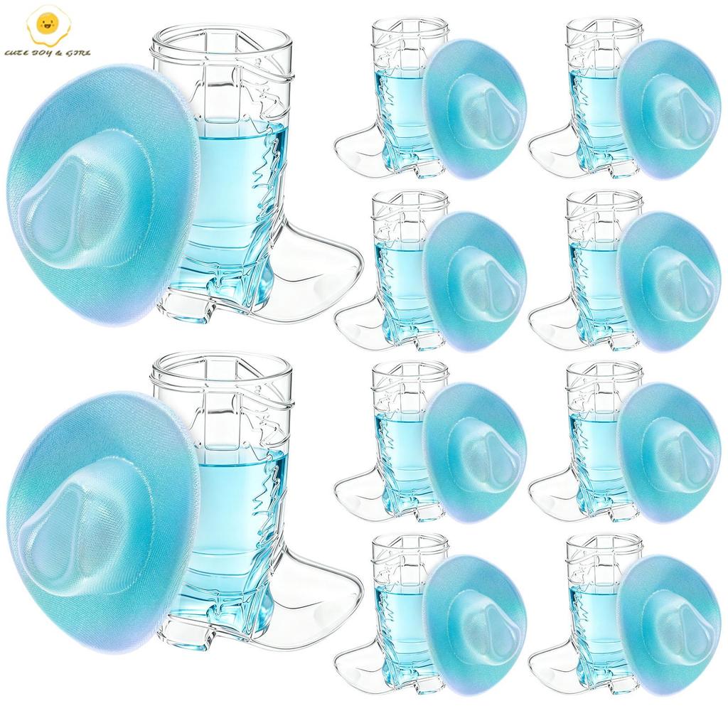 10Set Cowboy Boot Cup และ Mini Hat Cowboy Themed Party Favor SHOPSBC2974