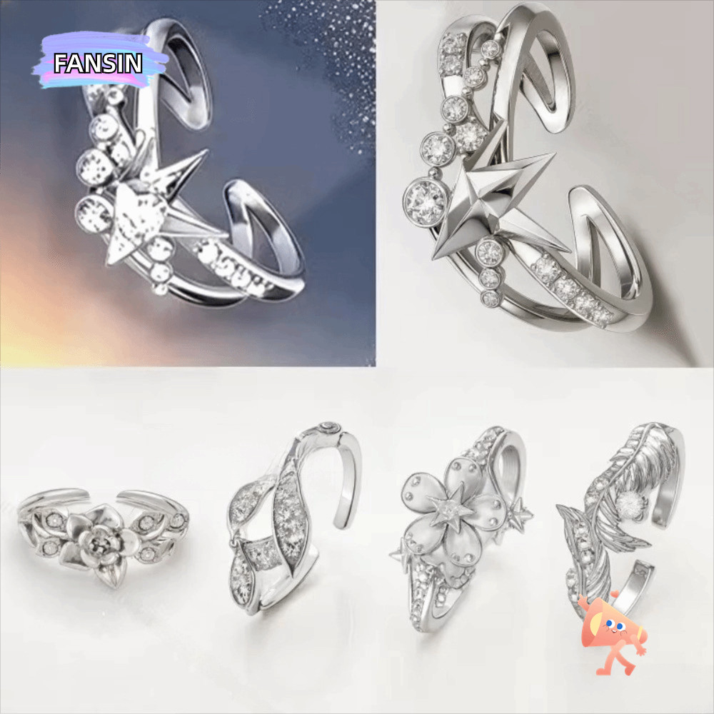 FANSIN Love And Deepspace Ring, แหวนแต่งงานทองแดง Xavier, ของขวัญ Caleb Rafayel Zayne แหวนปรับได้สาว