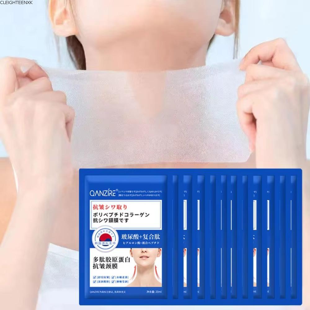 CLEIGHTEEN8H ​​ชุด 10 ชิ้น​​ คอกรดไฮยาลูโรนิก ​​, ยกกระชับคอ Nicotinamide Brightening​​ ​​คอลลาเจน เ