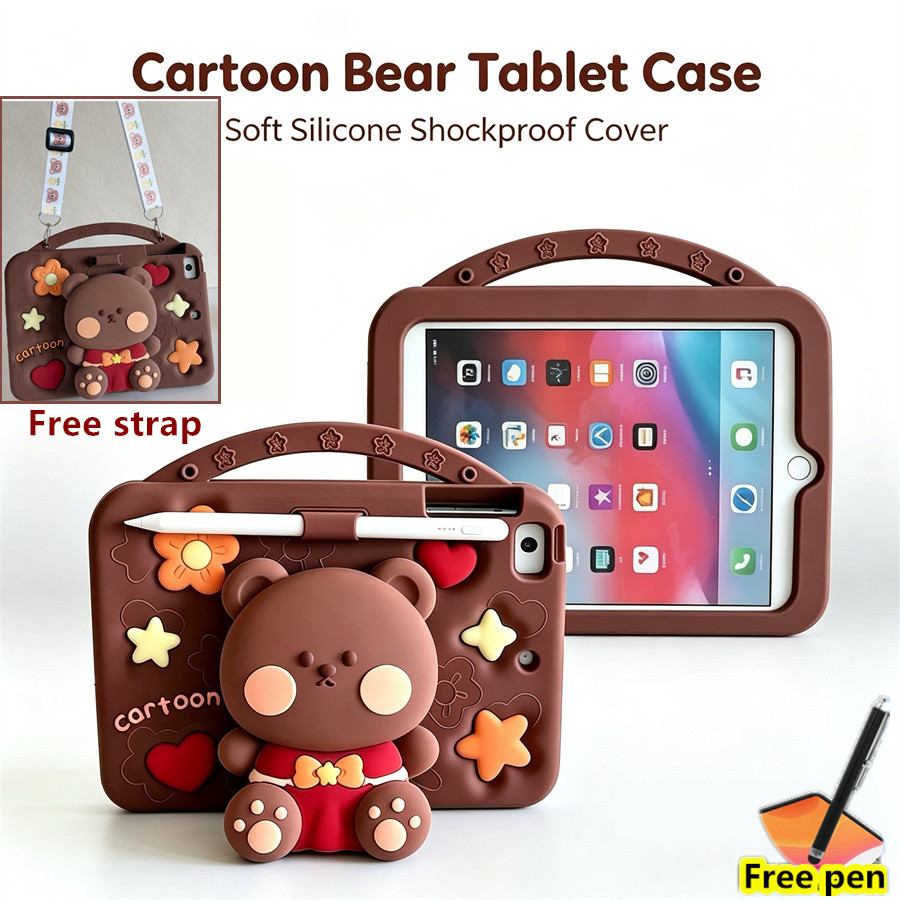 เคสสําหรับ Samsung Tab A 8.0 นิ้ว 2019 SM-T290 SM-T295 360 หมุนแท็บเล็ตขาตั้งแท็บเล็ต 3D น่ารักการ์ต