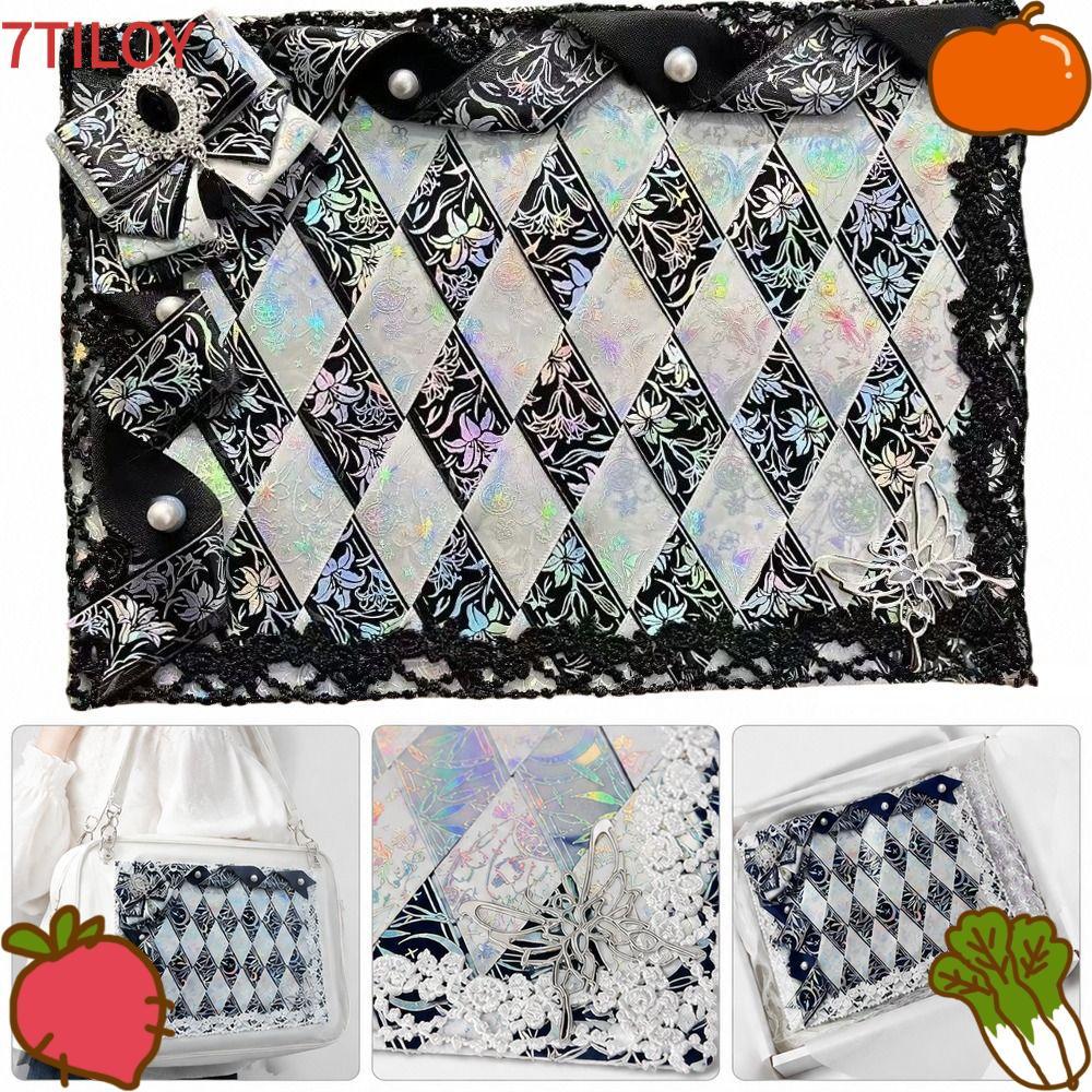 7TILOYSHOP Ita กระเป๋าใส่บอร์ด, Handmade Lace Ita Board ริบบิ้น Bow Decor Display Board, น่ารักขนาดใ
