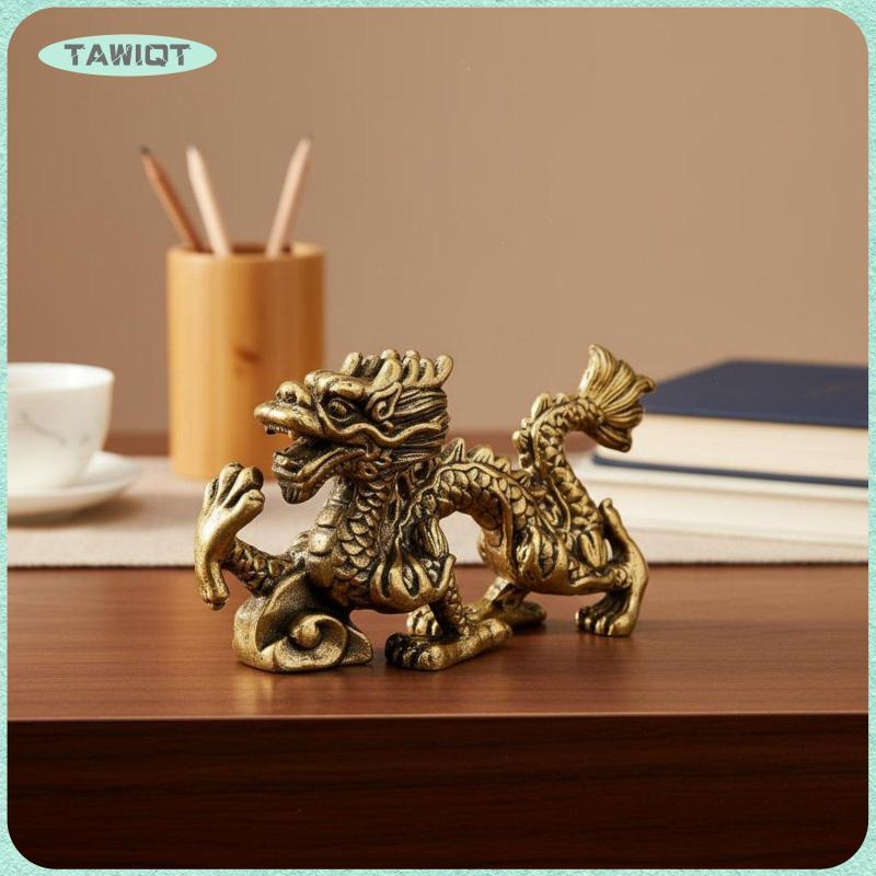 [tawiqt.th] ทองเหลือง Zodiac Figurine ดีเทลทองแดงสัตว์รูปปั้น Zodiac Sign Collector Piece สําหรับฉลอ