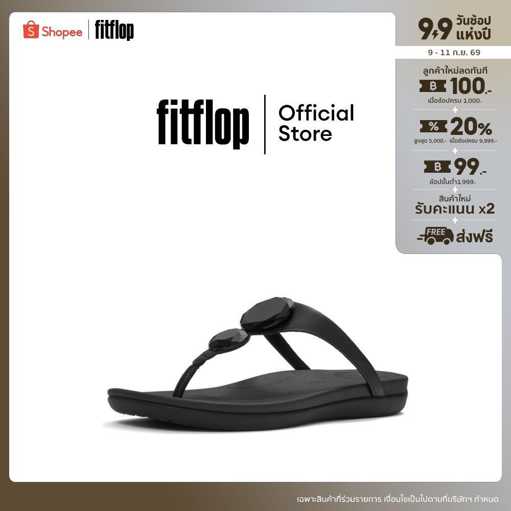 FITFLOP SOLAY GLOSSY-DISC T/P รองเท้าแตะแบบหูหนีบผู้หญิง รุ่น A5W-001 สี BLACK