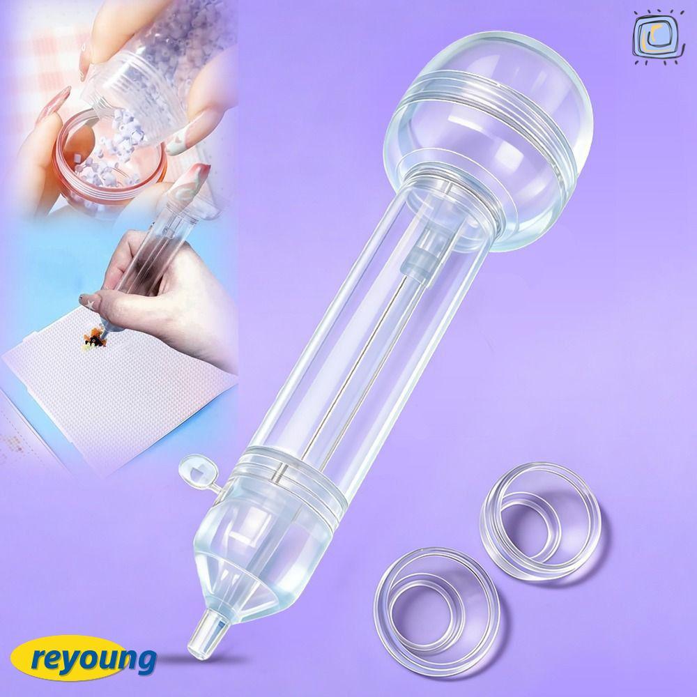 REYOUNG Perler Hama Bead Pen, Automatic Crafts Maker Bead Placement Pen, Press 2.6mm Tip DIY Bead Cr