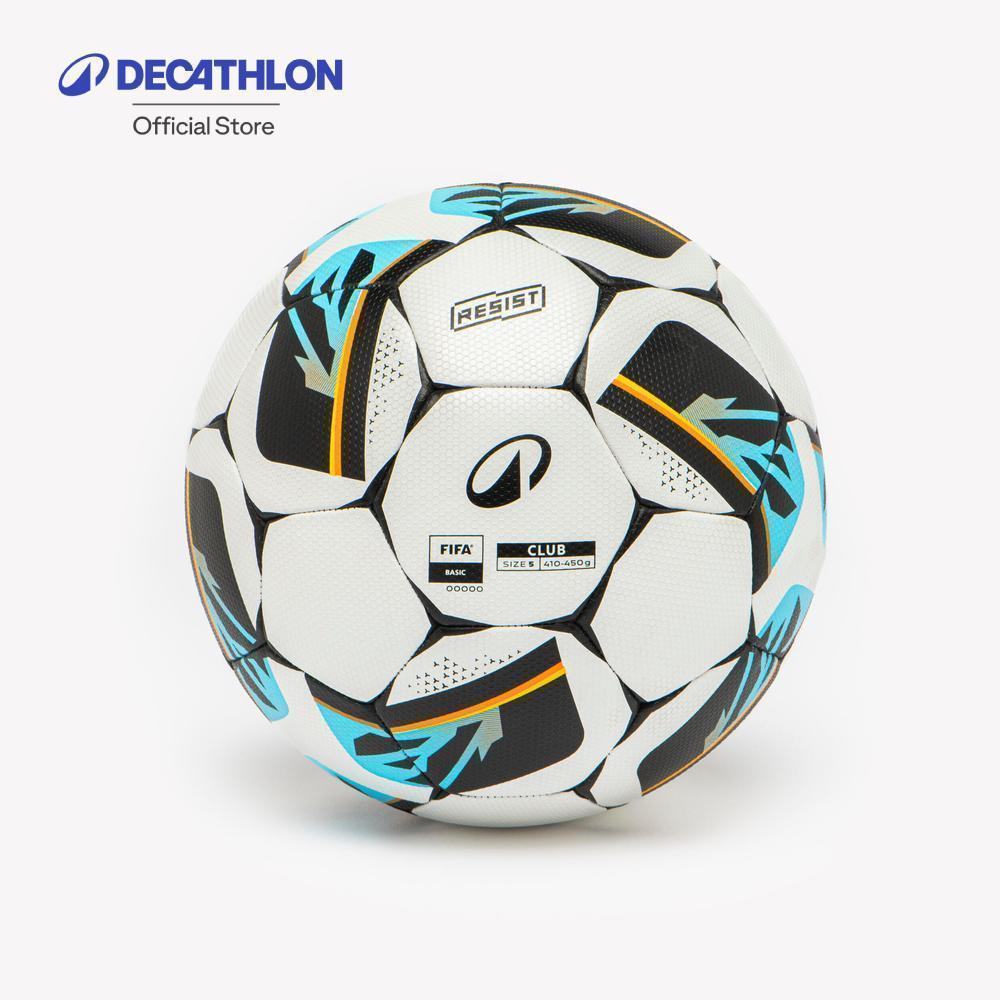 Decathlon Club Ball Resist Rubber Coating ลูกฟุตบอลเคลือบยางเทคโนโลยีไฮบริด รุ่น Club Ball Resist เบอร์ 5 - White