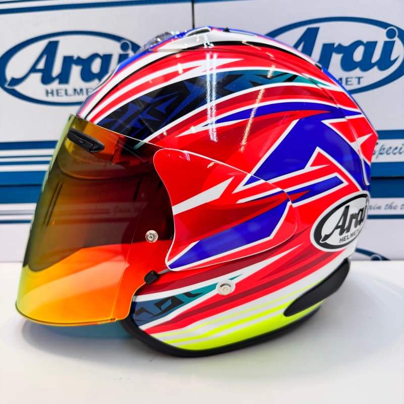 ARAI VZ RAM หมวกกันน็อคครึ่งหน้าปลาวาฬสีน้ําเงิน ARAI หมวกกันน็อคครึ่งใบมอเตอร์ไซค์ ขี่มอเตอร์ไซค์ ห