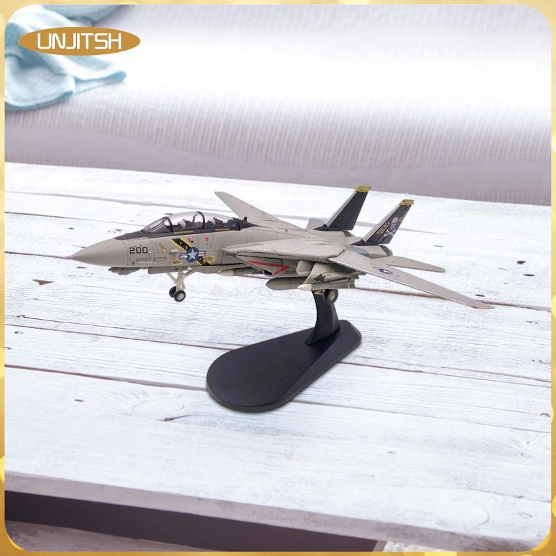 [unjitsh] 1:100 USA F14 เครื่องบินจําลองผู้ใหญ่ของขวัญรุ่นDiecastพร้อมฐานสําหรับสํานักงานบาร์ห้องนอน