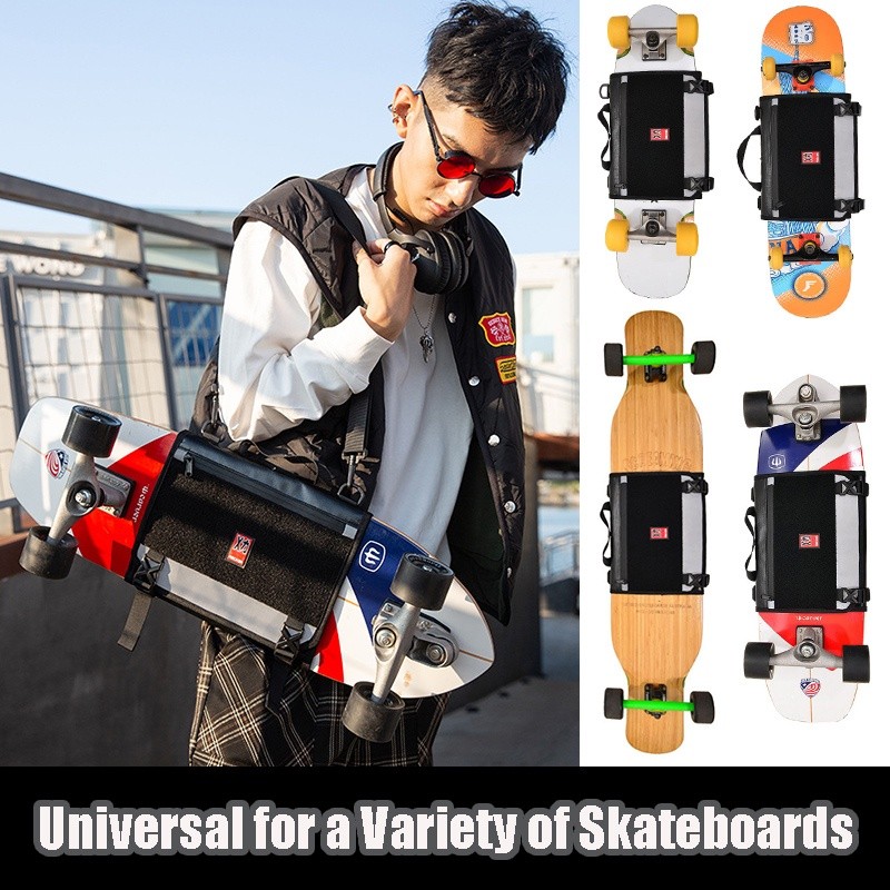 กระเป๋าเป้สะพายหลังมัลติฟังก์ชั่นสำหรับสเก็ตบอร์ด รองรับ Longboard และสเก็ตบอร์ดไฟฟ้า