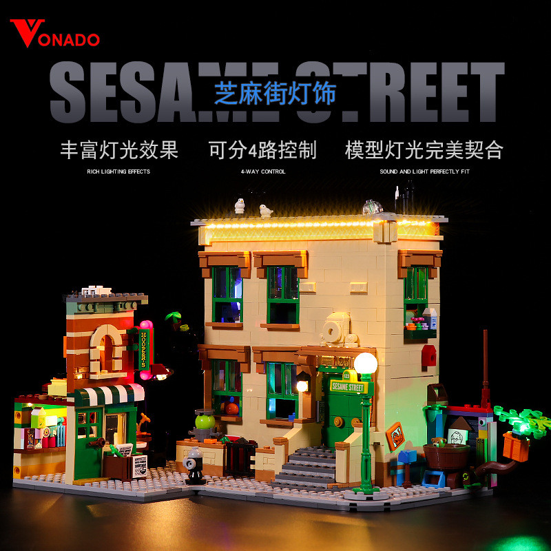 Vonado ใช้งานร่วมกับ Lego 21264 Sesame Street Lighting IDEAS Series ชุดโคมไฟ LED