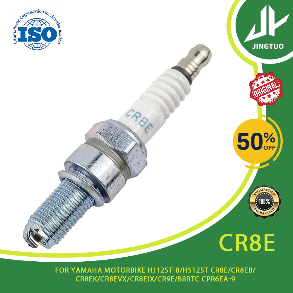 หัวเทียนรถจักรยานยนต์ CR8E สําหรับ YAMAHA รถมอเตอร์ไซด์ HJ125T-8/HS125T CR8E/CR8EB/CR8EK/CR8EVX/CR8E