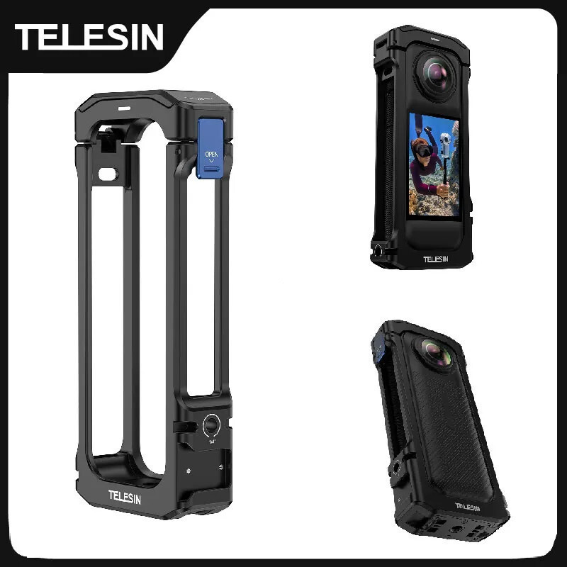 TELESIN Alunium กรอบสําหรับ ta 360 X4 แนวตั้งยิงน้ําหนักต่ําเกราะป้องกันสําหรับ ta 360 X4 Action กล้