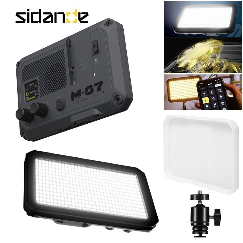 Sidade MATRIX M07 36W 2500K9900K Bicolor LED เติมแสงแผง Builtin 15 FX Effects ไฟ LED วิดีโอสําหรับ L