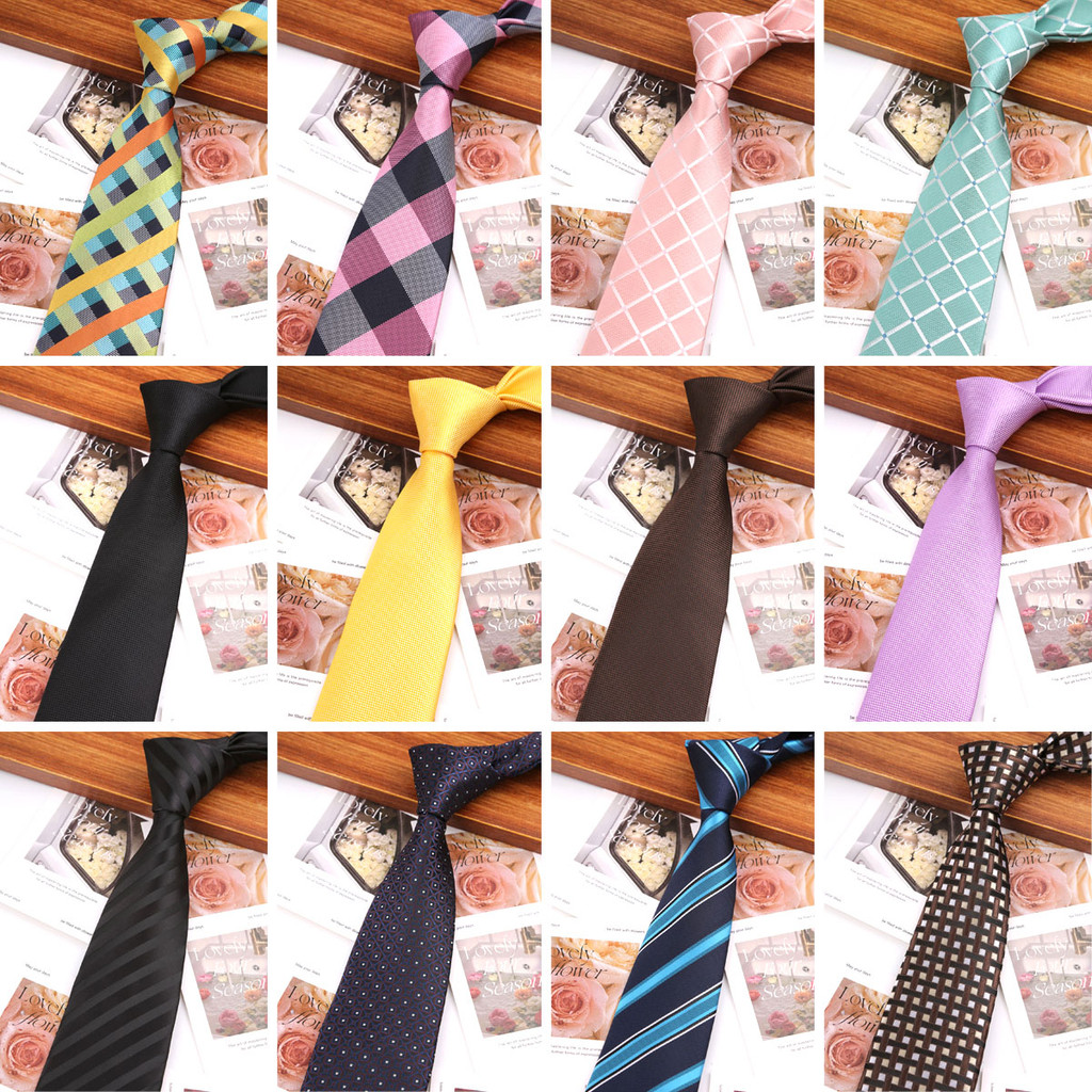 ใหม่8เซนติเมตร ผ้าแจ็คการ์ด ความสัมพันธ์ สําหรับผู้ชายลายสก๊อตลายผูกคอสําหรับจบการศึกษาธุรกิจพรรค